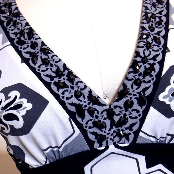 Haley Bob black/white gems maxi dress - Picture 4 of 4